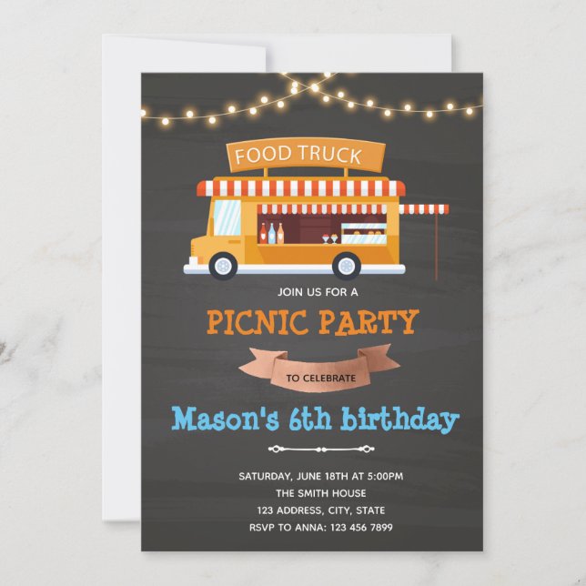 Invitation à l'anniversaire du camion de ravitaill (Devant)