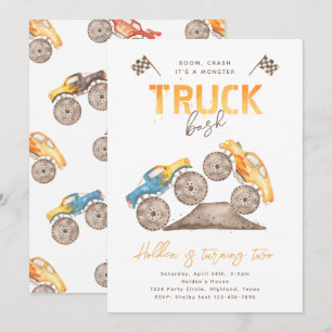 Invitation à l'anniversaire du camion Monster Ca