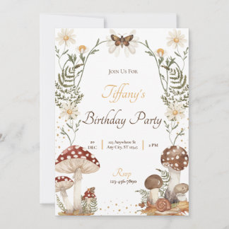 Invitation à l'anniversaire du champignon