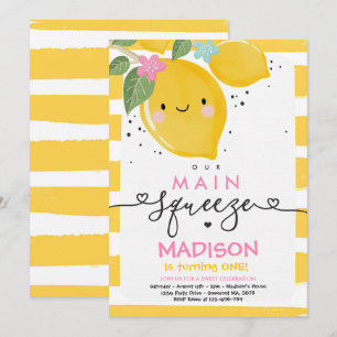 Invitation à l'anniversaire du citron Notre princi