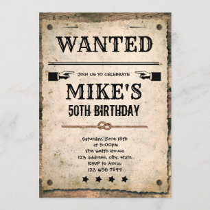 Invitation à l'anniversaire du cow-boy Recherché