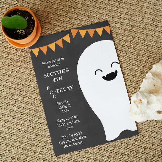 Invitation à l'anniversaire du fantôme d'Halloween (Créateur téléchargé)