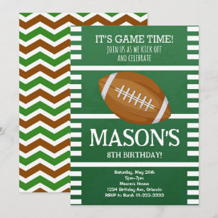 Invitation à l'anniversaire du football vert