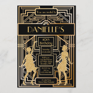 Invitation à l'anniversaire du Gatsby Art Déco