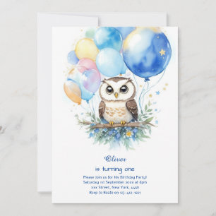 Invitation à l'anniversaire du hibou