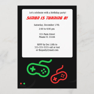 Invitation à l'anniversaire du jeu vidéo