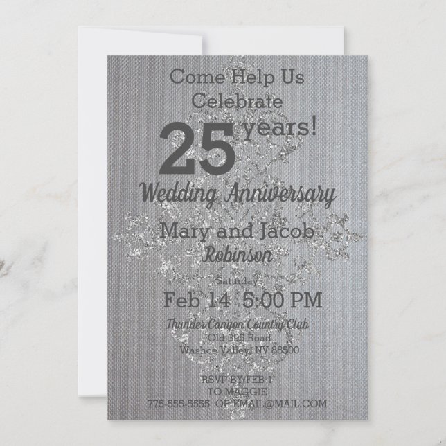 Invitation à l'anniversaire du lin chic et de l'ar (Devant)