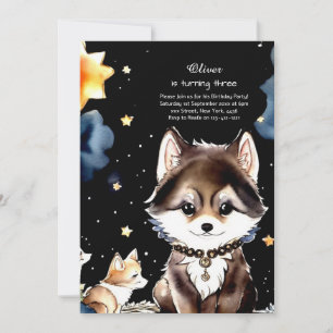 Invitation à l'anniversaire du loup