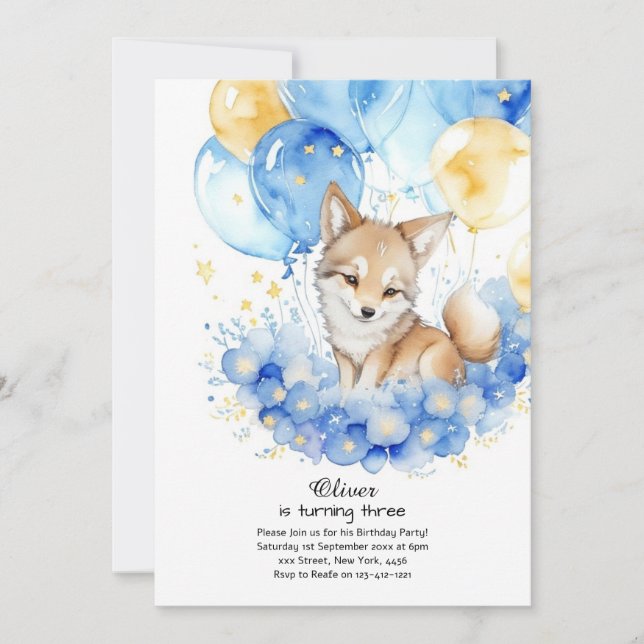 Invitation à l'anniversaire du loup (Devant)
