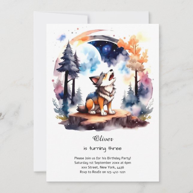 Invitation à l'anniversaire du loup (Devant)