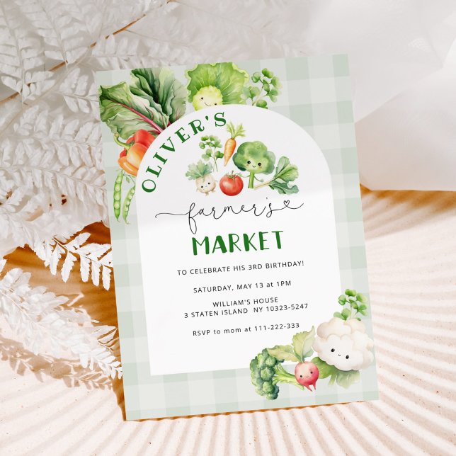 Invitation à l'anniversaire du marché pour les agr (Créateur téléchargé)