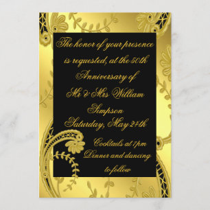 Invitation à l'anniversaire du Mariage d'or