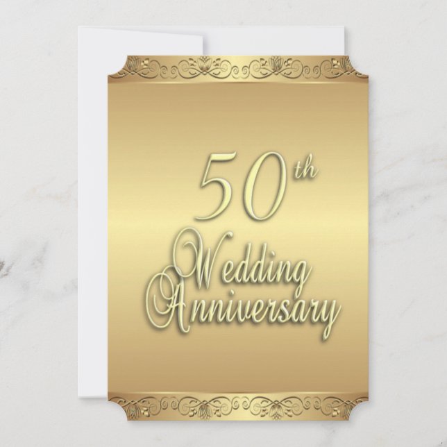 Invitation à l'anniversaire du Mariage d'or (Devant)