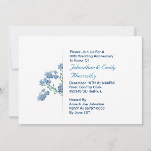 invitation à l'anniversaire du mariage floral