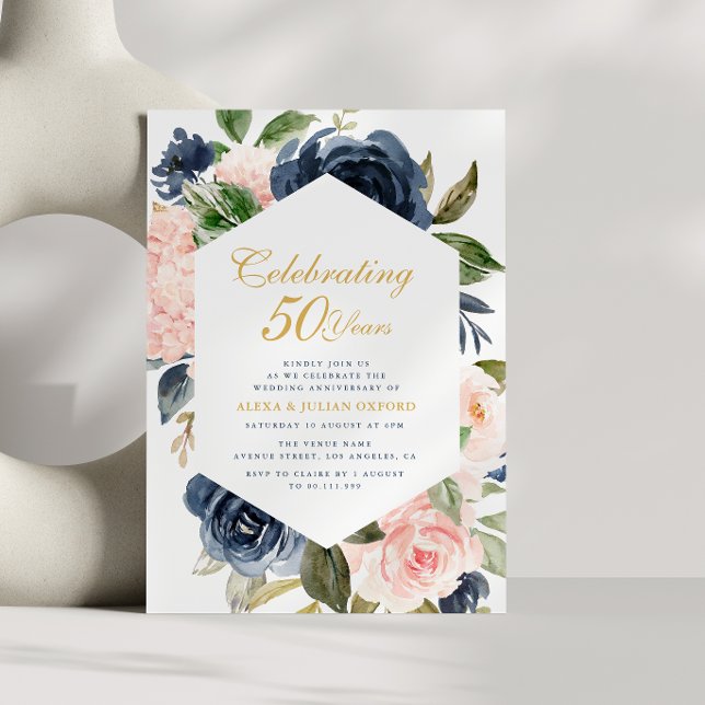 Invitation à l'anniversaire du Mariage floral de l (Créateur téléchargé)