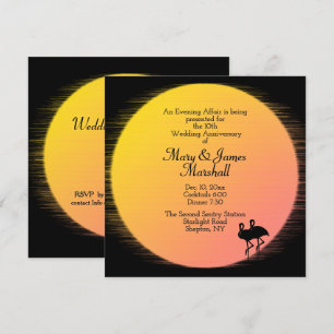 Invitation à l'anniversaire du Mariage tropical