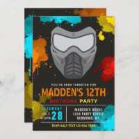 Invitation à l'anniversaire du Paintball | Paintba