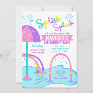 Invitation à l'anniversaire du parc aquatique / Fi
