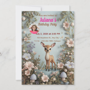 Invitation à l'anniversaire du Petit Cerf tacheté 