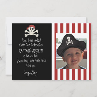 Invitation à l'anniversaire du pirate photo
