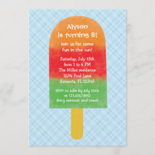 Invitation à l'anniversaire du Popsicle