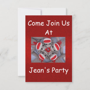 Invitation à l'anniversaire du singe de Sock