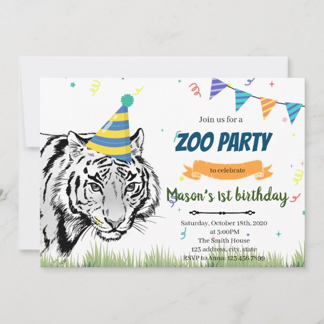 Invitation à l'anniversaire du tigre (Devant)