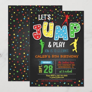 Invitation à l'anniversaire du Trampoline - Garçon