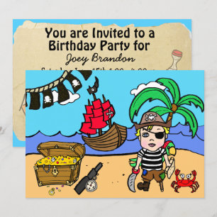 Invitation à l'anniversaire d'un garçon à thème pi