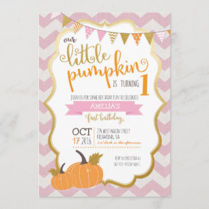 Invitation à l'anniversaire d'un petit Citrouille