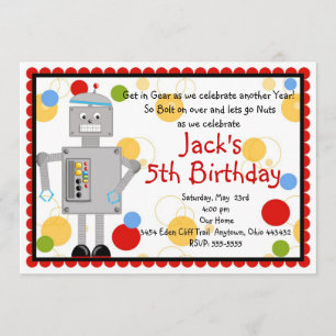 Invitation à l'anniversaire d'un robot