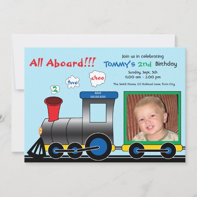 Invitation à l'anniversaire d'un train photographi (Devant)