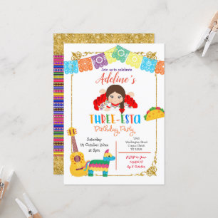 Invitation à l'anniversaire d'une fille mexicaine 