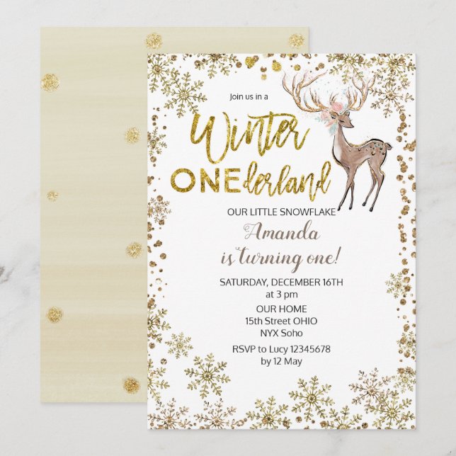 Invitation à l'anniversaire géant de l'hiver du Ce (Devant / Derrière)