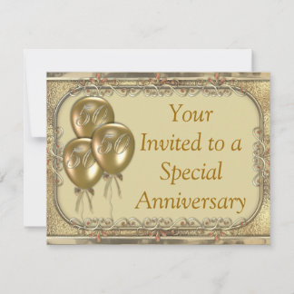 Invitation à l'annonce du 50e anniversaire de mari