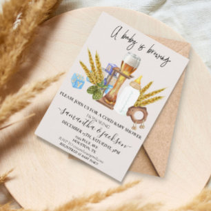 Invitation à l'aquarelle pour la douche de bébé br