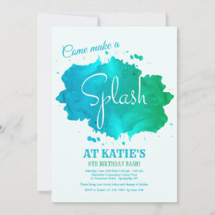 Invitation à l'aquarelle Splash
