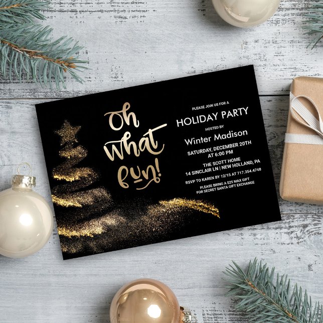 Invitation à l'arbre de Noël de la poussière d'or (Créateur téléchargé)