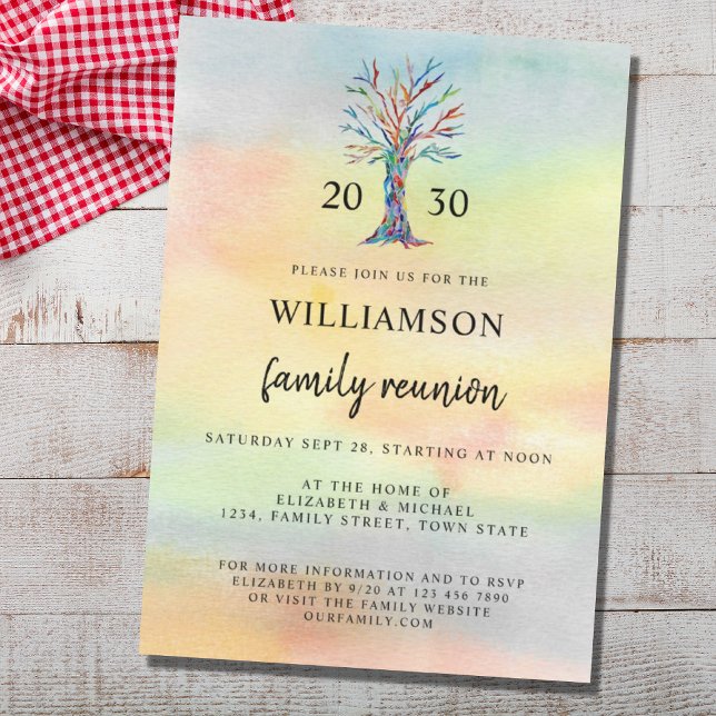 Invitation à l'arbre de réunion familiale (Créateur téléchargé)