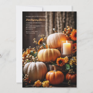 Invitation à l'arrangement de citrouilles
