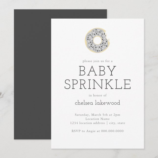 Invitation à l'arrosage de bébé de noix de museau  (Devant / Derrière)