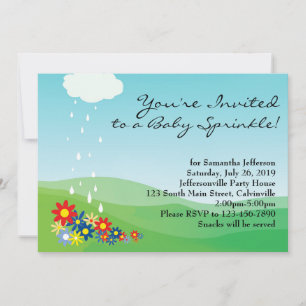 Invitation à l'arrosage de bébé, fleurs primaires 