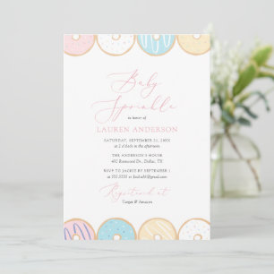 Invitation à l'arrosage pour bébé Donut