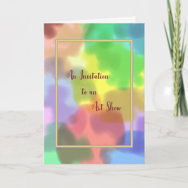 Invitation à l'Art Show Conception colorée (Devant)