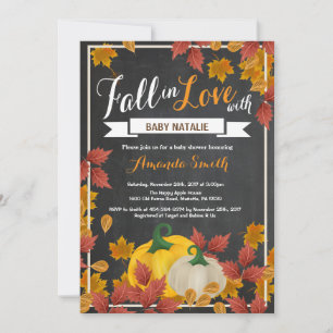 Invitation à l'Baby shower Citrouille d'automne