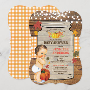 Invitation à l'baby shower Citrouille de Fall Russ