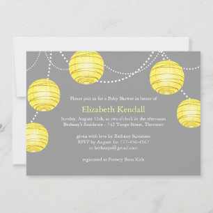 Invitation à l'Baby shower de la fête jaune