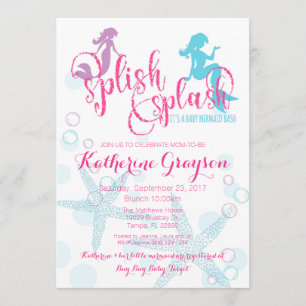 Invitation à l'Baby shower de la fille-mère de Mer