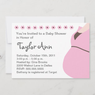 Invitation à l'Baby shower-mère attendue