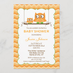 Invitation à l'Baby shower Unisex de Maman et de B